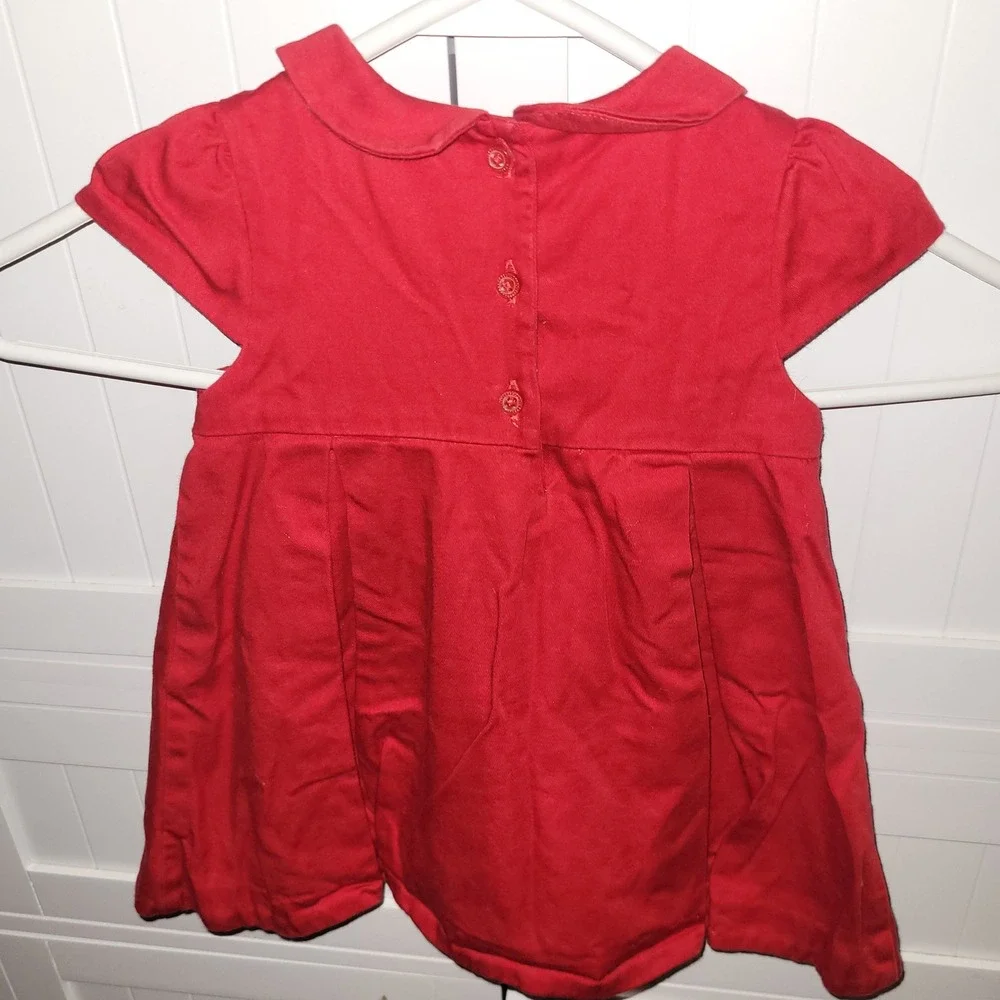 Janie‎ and Jack Red Plaid Bow Pleated Dress Girls 12 18 Months Christmas Holiday